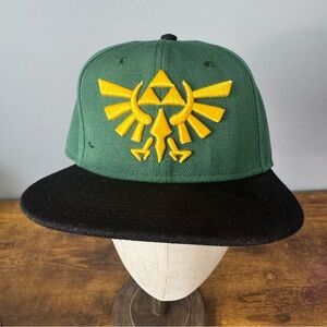Nintendo Zelda Hylian Crest Snapback Green Black 2019 Triforce Embroidered Hat